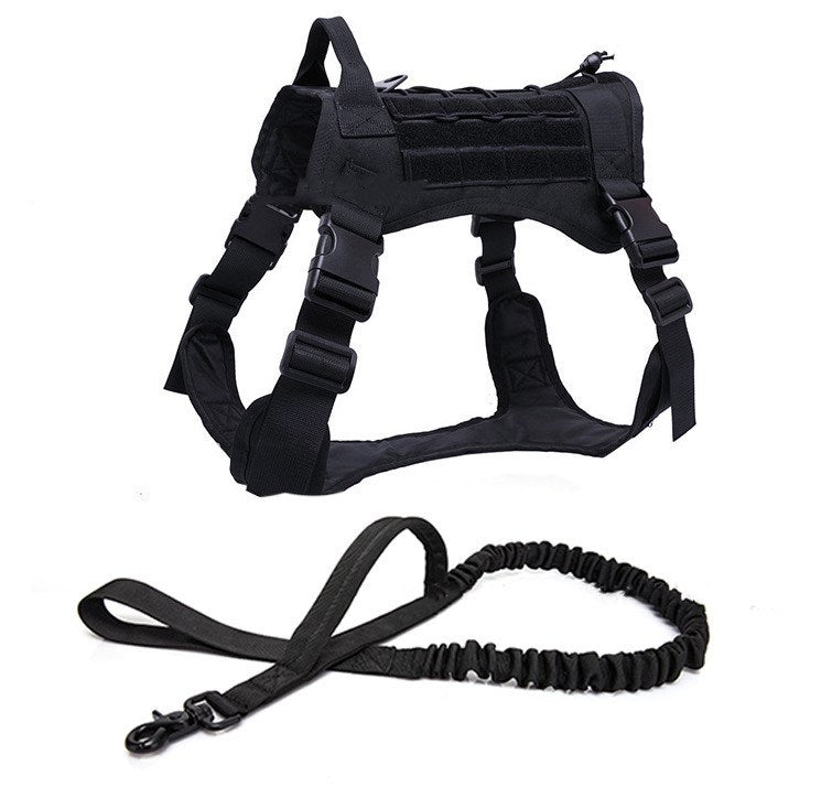Tactical training large dog chest harness