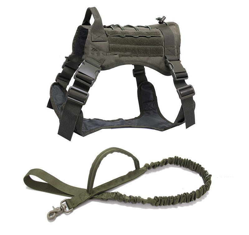 Tactical training large dog chest harness